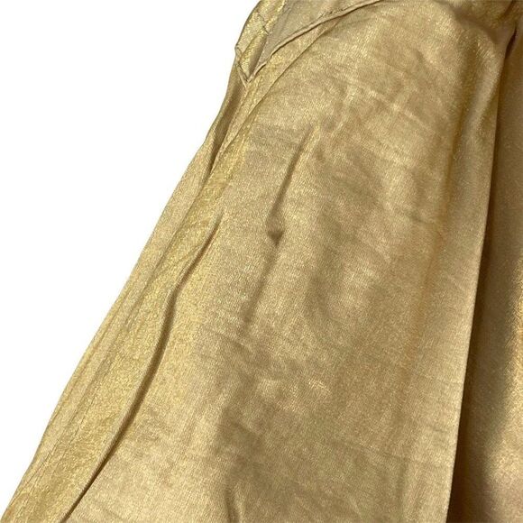 Vintage 80s J Gallery Red Fox Trim Coat Parka Womens Size M Gold - Picture 6 of 11